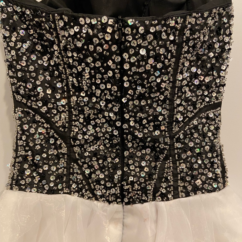 Vintage Beaded/Sequin Strapless Party Dress - Picture 6 of 14